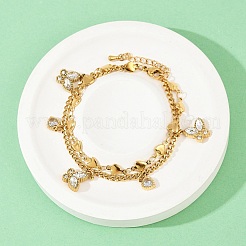 Mehrreihige Armbänder aus 304 Edelstahl&nbsp;BJEW-G747-06G