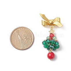 Weihnachtsbaumbrosche aus Glasperlen zum Thema Weihnachten&nbsp;JEWB-TA00010