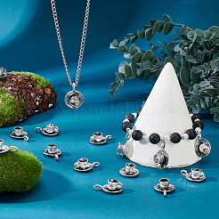 50 pendentif en alliage de style tibétain en forme de tasse à café&nbsp;TIBEP-DC0001-02