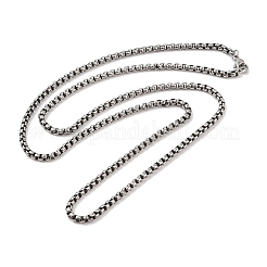 304 Edelstahl-Boxkettenhalsketten&nbsp;NJEW-K378-17A-AS