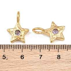 Colgantes de circonita cúbica micropavé de acero inoxidable 304&nbsp;CU-CBA02E8-19G-02