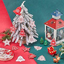 80 stücke 8 arten weihnachten thema holz anhänger&nbsp;WOOD-SC0001-81