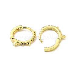 Orecchino a cerchio in zirconi cubici micro pavè di ottone&nbsp;EJEW-C088-07A-G