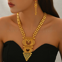 Set di orecchini e collane geometriche cave in lega esagerata per donna&nbsp;YR7316