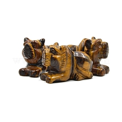 Natürliche Tigerauge geschnitzte heilende Tigerfiguren&nbsp;PW-WG87863-01