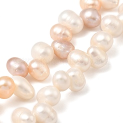 Fili di perle di perle d'acqua dolce coltivate naturali&nbsp;PEAR-I007-04E-03C