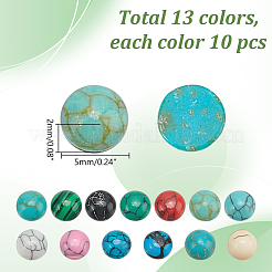 130 Stück Edelstein-Cabochons in 13 Stilen&nbsp;G-GO0001-70