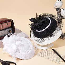 2 Stück 2 Farben Damen Fascinator Hut&nbsp;AJEW-GF0010-07