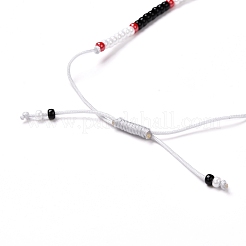 Bracelets réglables en perles de rocaille rondes en verre&nbsp;BJEW-JB06644
