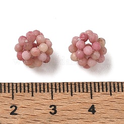 Perles tissées en rhodonite naturelle&nbsp;GG-CBA2E9C-F19-02