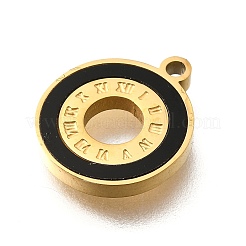 Dijes de anillo plano con números romanos de acero inoxidable 304&nbsp;STAS-Q348-22G