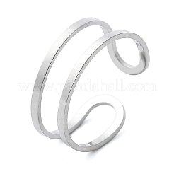 Bagues creuses en acier inoxydable 304 pour femmes&nbsp;RJEW-S395-01P