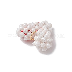 Pendentifs en forme de coeur en perles de verre&nbsp;PALLOY-MZ00546