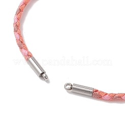 Makramee-Armband aus Baumwollkordel mit Schiebemechanismus&nbsp;AJEW-JB01536-01
