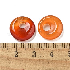 Donut/Pi-Scheiben-Anhänger aus natürlichem rotem Achat&nbsp;X-G-G142-02P