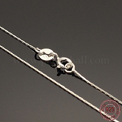 Collar de cadena de eslabones Boston de plata de ley chapada en rodio antideslustre de 925 pulgada&nbsp;X-STER-E033-56