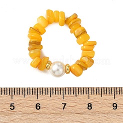 Fingerringe aus natürlichen Süßwassermuscheln&nbsp;RJEW-JR01073