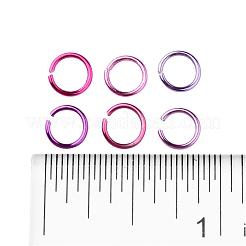 6 Farben Aluminiumdraht offene Ringe springen&nbsp;ALUM-X0001-01C