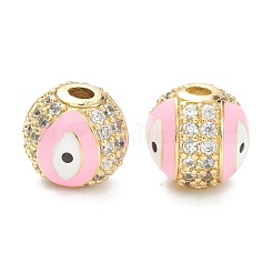 Perline zirconi micro pave  in ottone&nbsp;ZIRC-A019-16G-B