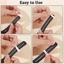 30 pièce de 3 styles de fermoir de bracelet de montre rectangulaire en silicone&nbsp;FIND-CN0002-39B