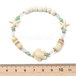 Dehnbare Armbänder aus natürlichen Süßwassermuscheln&nbsp;BJEW-JB13810