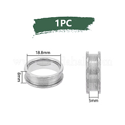1 set di anelli scanalati in acciaio al tungsteno&nbsp;RJEW-UN0002-93A