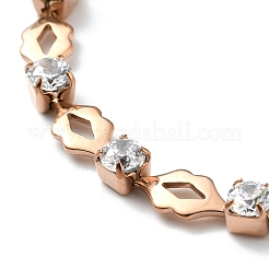 Bracelet de tennis en cristal de zircone cubique&nbsp;BJEW-E108-04RG