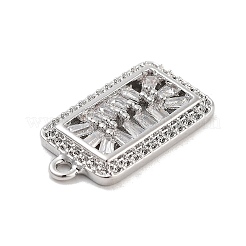 In ottone con pendenti in zirconi chiari&nbsp;LS-KK-Z061-21C-P