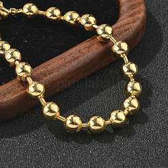 Braccialetti da donna con catena a sfere in ottone placcato a cremagliera&nbsp;BJEW-G676-01C-G