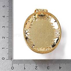 Pendentifs ovales en agate blanche naturelle&nbsp;KK-K399-18B-05