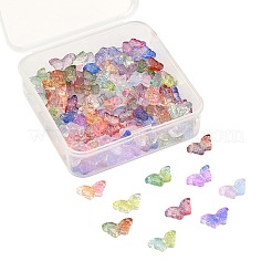 100 pz 9 perle di vetro trasparente bicolore&nbsp;GLAA-CJ0001-68