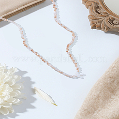 Colliers de perles en rondelles de verre 1 pièce&nbsp;NJEW-LP0007-23K