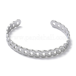 Bracelets manchettes en acier inoxydable 304&nbsp;BJEW-A160-03P