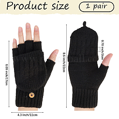Fingerlose Winterhandschuhe aus Alpakawolle und Elastan&nbsp;AJEW-WH20042-30B