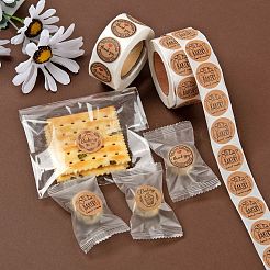 8 Rollen 4 selbstklebende Kraftpapieraufkleber mit Backmotiv&nbsp;DIY-LS0003-42