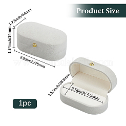1 caja rectangular de terciopelo para anillos de pareja&nbsp;CON-BBC0001-20C