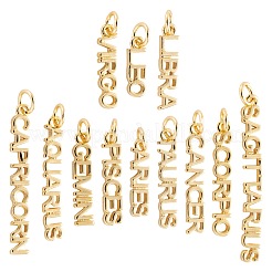 24 Stück 12 goldene Messinganhänger&nbsp;KK-LS0001-45