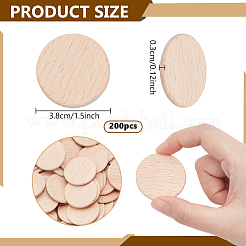 200 Stück runde Buchenholzstücke&nbsp;WOOD-NB0002-94A