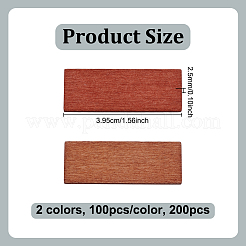 200 Stück 2 Farben Holz Mini-Modell&nbsp;DIY-PH0032-44