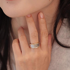 Ton zwei Messingfingerringe für Frauen&nbsp;WG28951-01