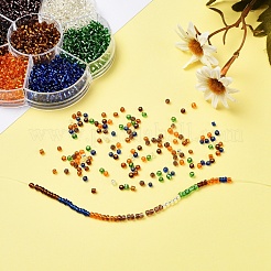 Perline rotonde in vetro a 7 colore&nbsp;SEED-YW0001-24B-02
