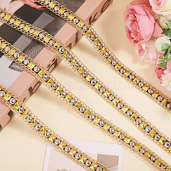 2.5 Yards Legierung Kette Nieten zurück Kleber Kleidung&nbsp;DIY-CA0006-98A-PG