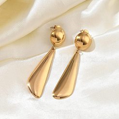 Orecchini pendenti in acciaio inossidabile 304 per donna&nbsp;EJEW-F412-01G-01