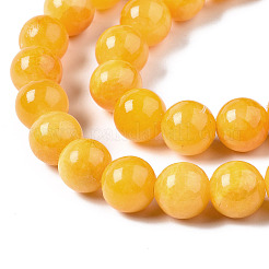 Hebillas de abalorios piedras preciosas de jade amarillo teñido natural&nbsp;G-R271-10mm-Y07