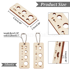 Rechteckige Stricknadeln aus Holz&nbsp;WOOD-NB0002-39