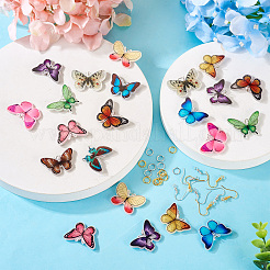 Kit de fabrication de boucles d'oreilles papillon bricolage&nbsp;DIY-TA0006-02