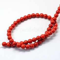 Fili di perline turchese sintetico&nbsp;TURQ-S284-6mm-A01