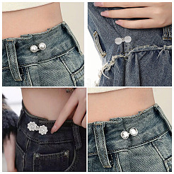 8 Stück 4 Stile Legierung Strass verstellbare Jeansknopfstifte&nbsp;AJEW-TA0003-31