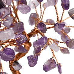 Decorazioni a forma di albero della vita con schegge di pietre preziose naturali&nbsp;GG-CBACC2B-01D