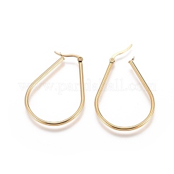Boucles d'oreilles créoles en acier inoxydable 304 avec placage sous vide PVD&nbsp;EJEW-L222-13G